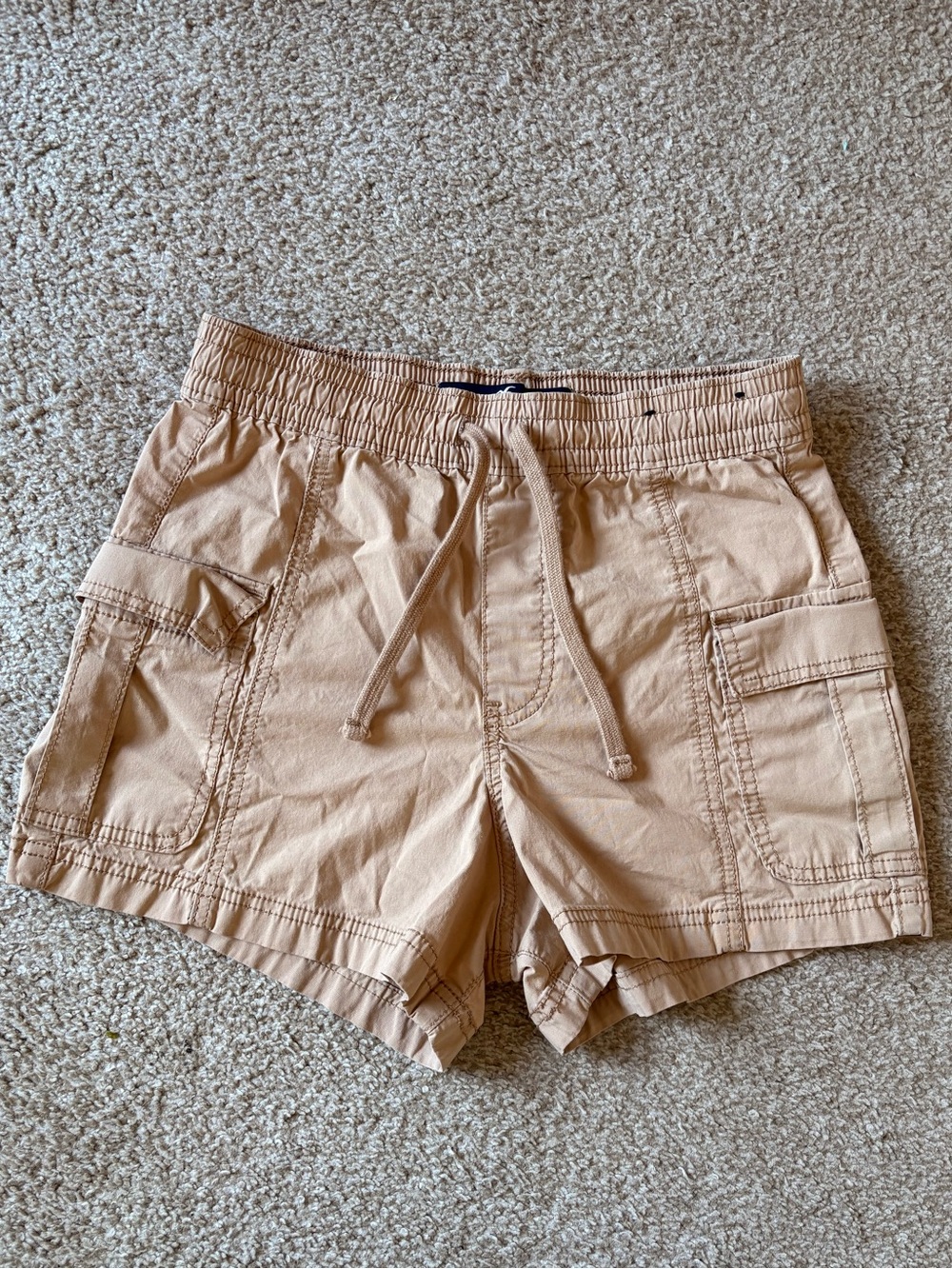 Hollister Tan Drawstring Cargo Shorts